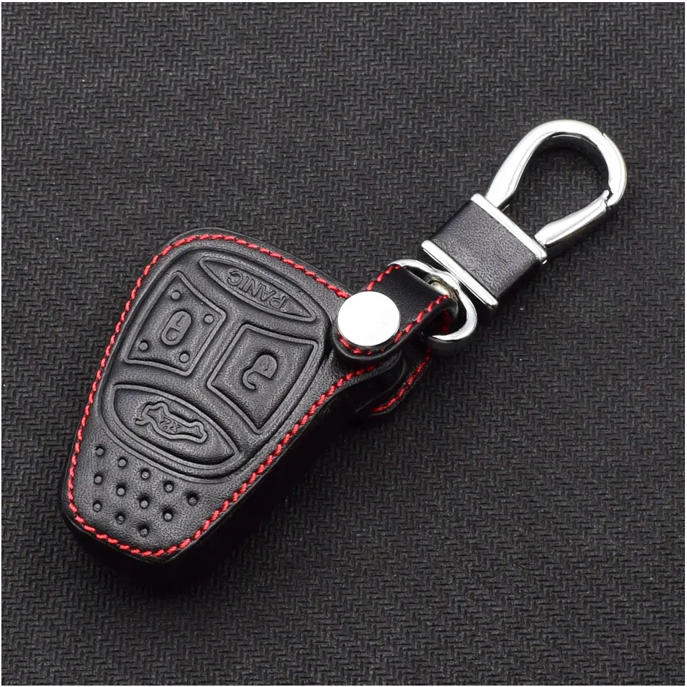 Кожаный чехол для автомобильного ключа Jeep Commander Grand Cherokee Chrysler 300 Aspen Dodge Charger Durango 4