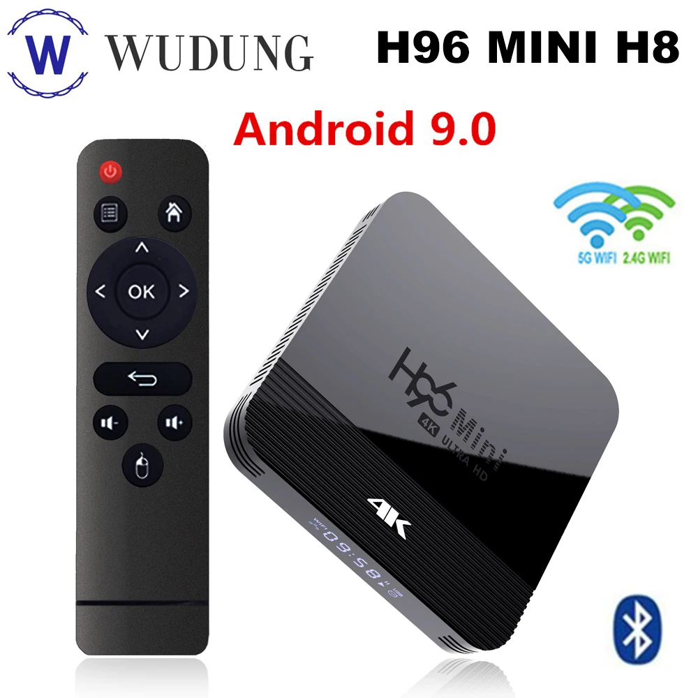 H96 мини H8 Android 9 0 Смарт ТВ коробка RK3228A 4K HD телеприставка 2 4G & 5G двойной Wifi BT4.0