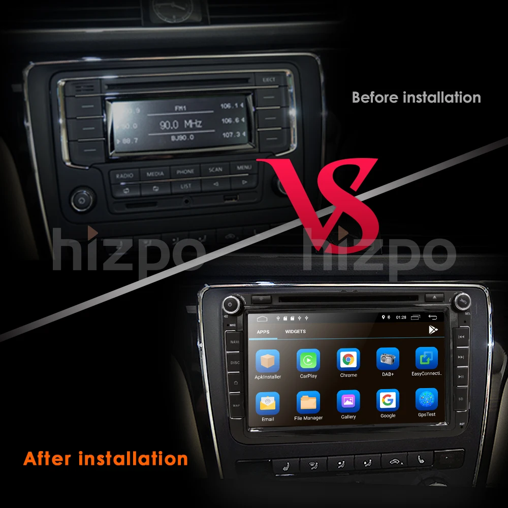 Ossuret 1024*600 android 9,0 автомобильный DVD Navi Стерео для V W Volkswagen SKODA GOLF 5 Golf 6 POLO PASSAT B7 T5 CC J ETTA TIGUAN 2 грамма