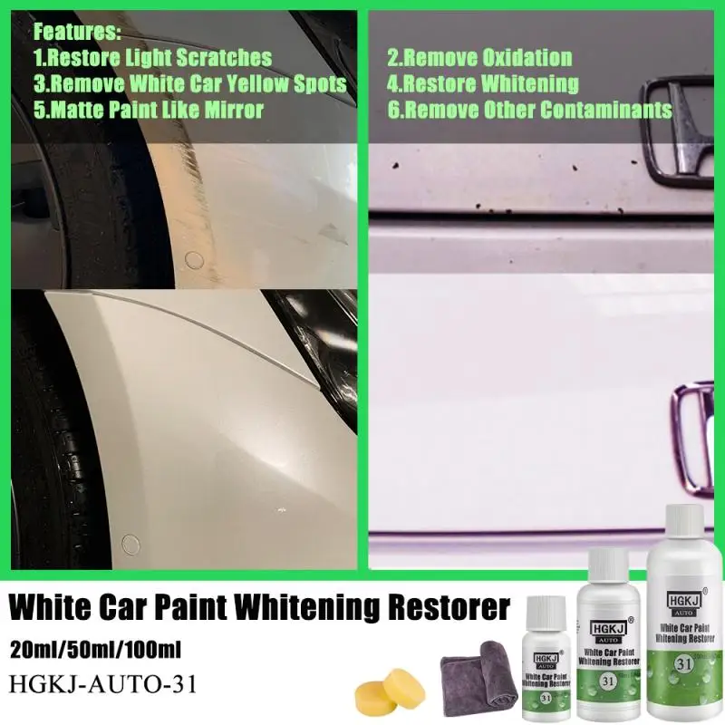 HGKJ-AUTO-31 Car Paint Whitening Restorer Scratch Repair Liquid White Auto Remove Oxidation Clean Agent 20/50ml |
