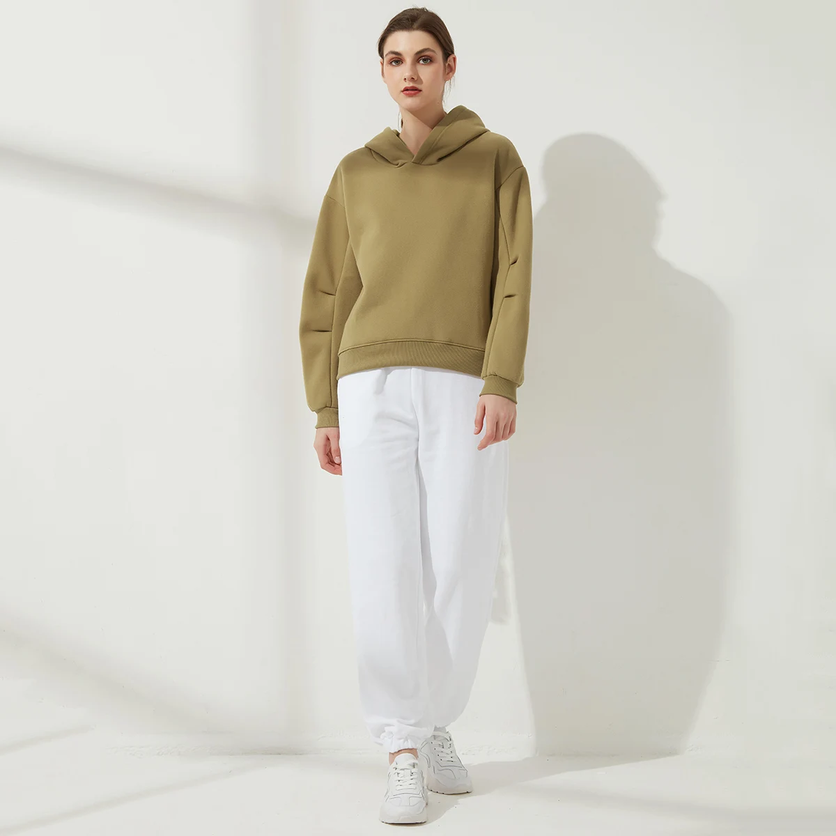 Женская флисовая толстовка с капюшоном на осень и зиму | одежда