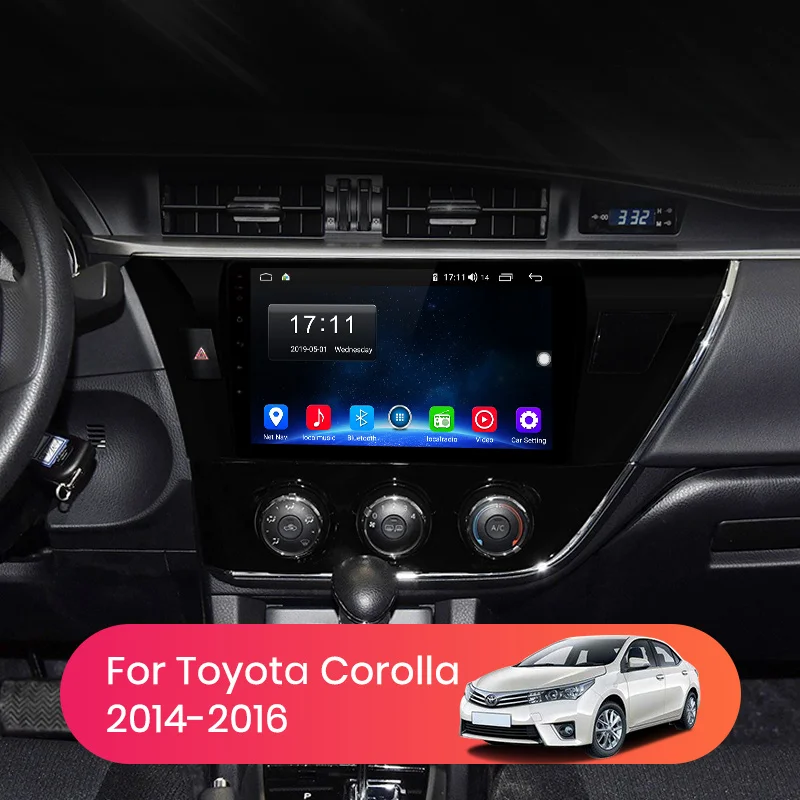 AWESAFE для Toyota Corolla E180 2014 Автомобильный мультимедийный видео плеер GPS DSP No 2din 2 din Android 9