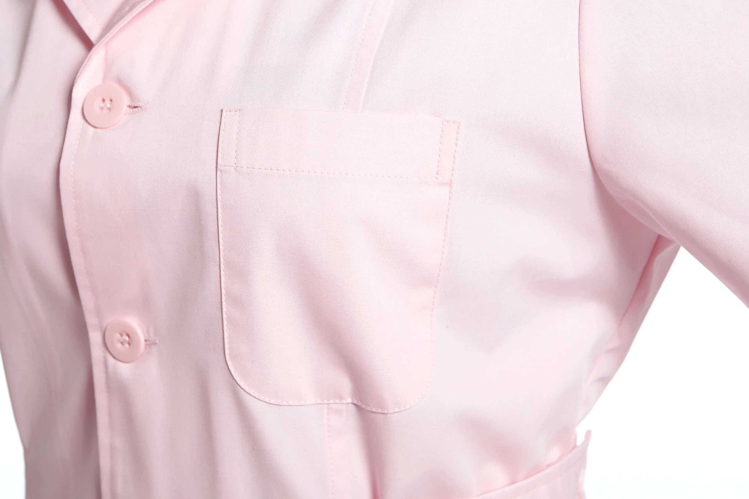 Розовый короткий рукав медсестры платье аптека Униформа красота центр