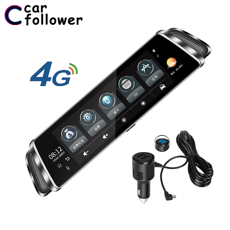 Автомобильная зеркальная камера G07 с двойным объективом 10 &quot4G HD1080P GPS навигация