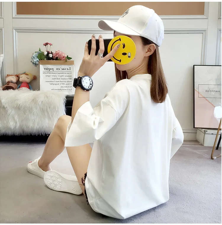 Fashion Printing T-shirt Women Summer Loose Korean Students Put on Clothes Short-sleeved T-shirts | Женская одежда