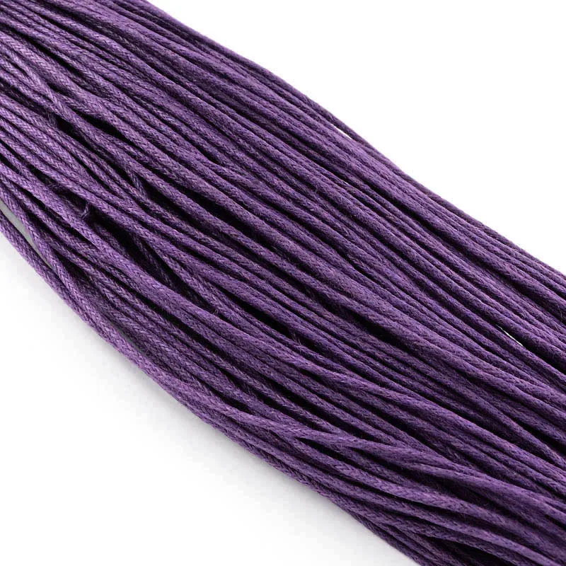 Purple 1 пачка 1 мм загар Хлопок Воск шнур нить для самостоятельного изготовления ювелирных изделий браслет ожерелье Поставки аксессуары; около 400 м/пачка - Цвет: Purple