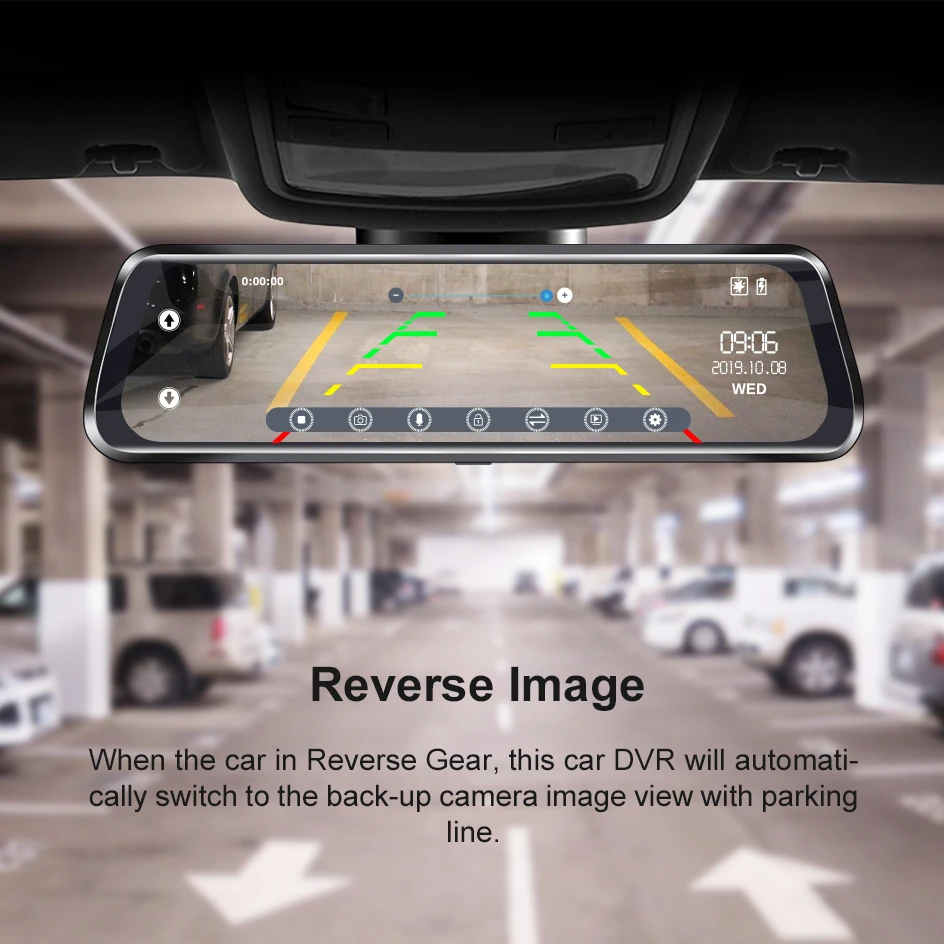 Зеркало заднего вида RUCCESS DVR Автомобильный видеорегистратор с двумя объективами