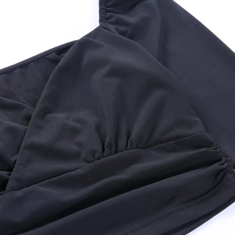 

Darcydebie Autumn new Women's clothing sexy V-neck small fragrant shoulder long sleeve top sexy short skirt set