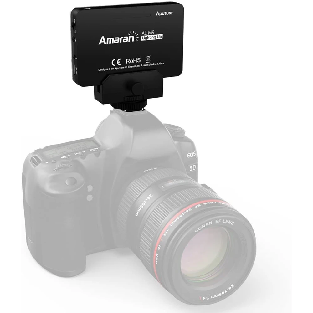 Aputure Amaran AL-M9 LED видео светильник TLCI/CRI 95 + на камеру заполсветильник 9 шт. SMD s