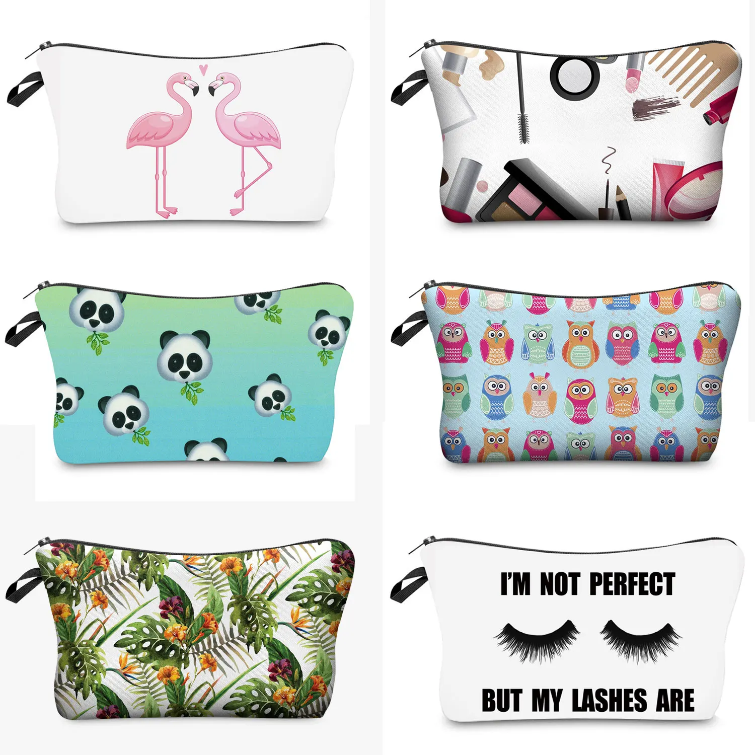 

New Fashion Printed Cosmetics Organizer Bag Custom Made Women's Makeup Bag Portable Storage Bags for Women Small Female Bag