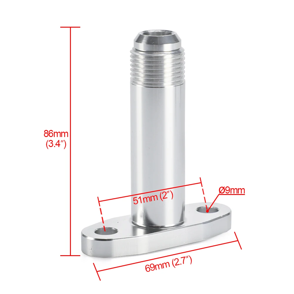 An10 шаг отверстия 2 &quot/51 для слив масла из турбины обратный фланец адаптер