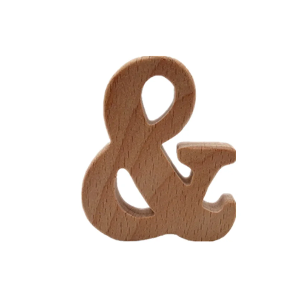 Mordedor de madera para beb&eacute;, cuentas de dentici&oacute;n de madera Natural, accesorios de juguetes, forma de seguridad, cuidado del beb&eacute;, 1 ud.-4