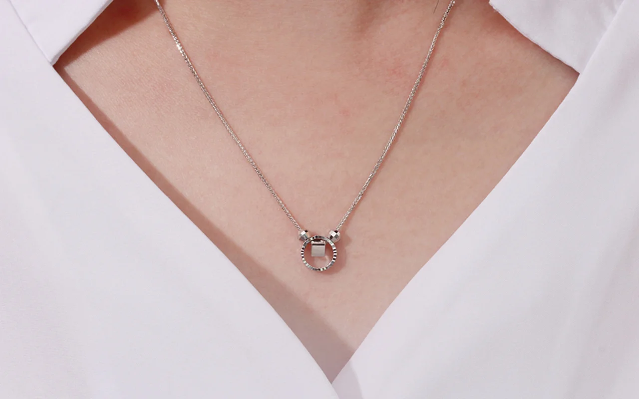 Притягательные PT950 платина белый реального чистого золота мяч набор цепи