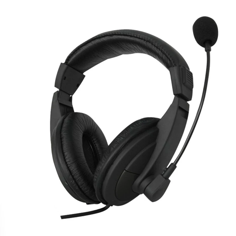 

Portable Adjustable Headband Noise Cancelling Earphone 3.5mm Wired Stereo Headset With Microphone For Computer Laptop Desktop