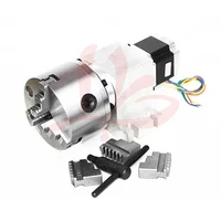 3 jaw chuck 100mm cnc 4th axis harmonic drive for cnc router cnc miiling machine