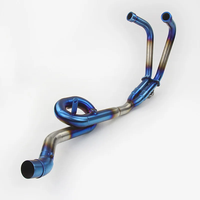 Выхлопная система мотоцикла головка передняя петля синяя трубка для YAMAHA R3 YZF R25 2014