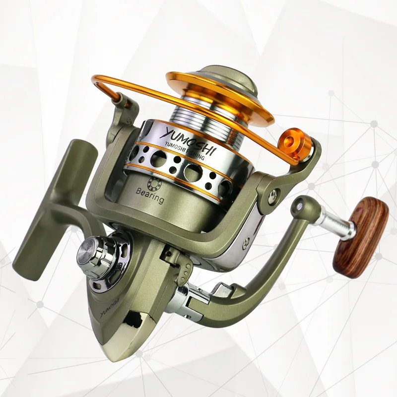 

YINGTOUMAN 1PCS/LOT Fishing Wheel 5.2:1 12 BB Spinning Wheel Interchangeable Left and Right Hands Engineering Plastic Reel