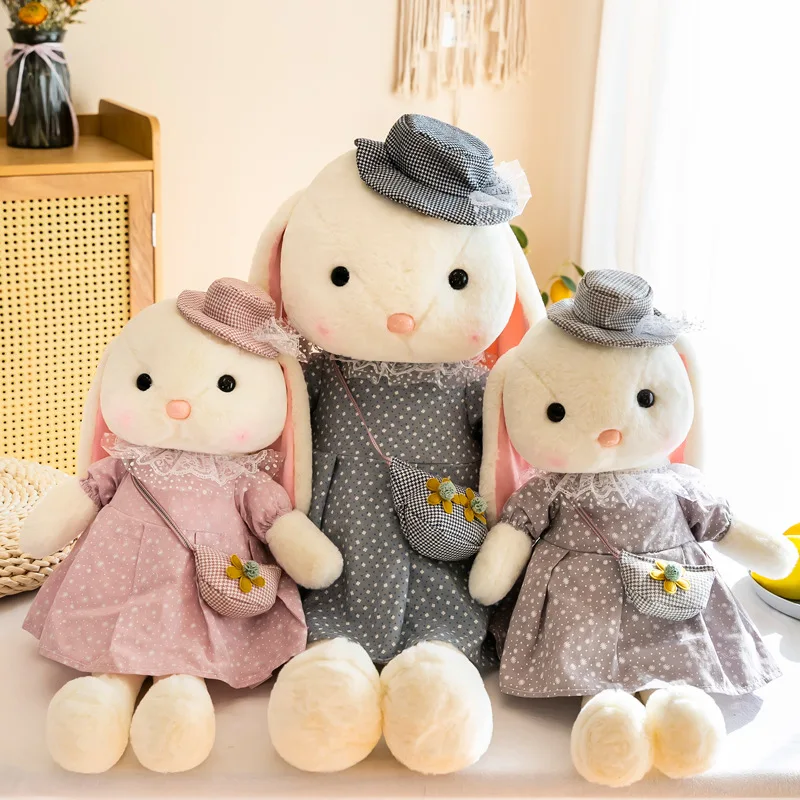 

Free ship 56/76cm kawaii rabbit doll plush toy pillow hugs doll children birthday gift dolls for girls stuffed animal soft toys