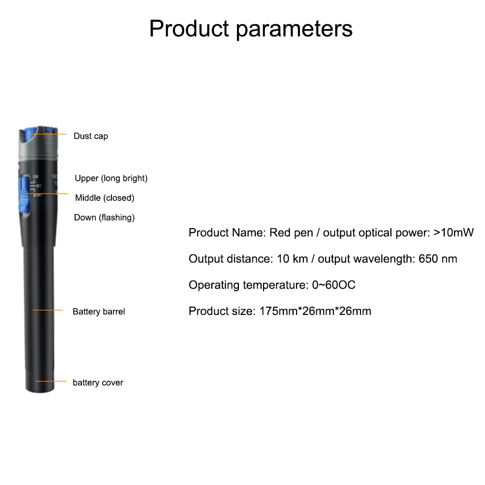 Лазерный тестер оптоволокна визуальный локатор ошибок 1 5 В км переходник типа