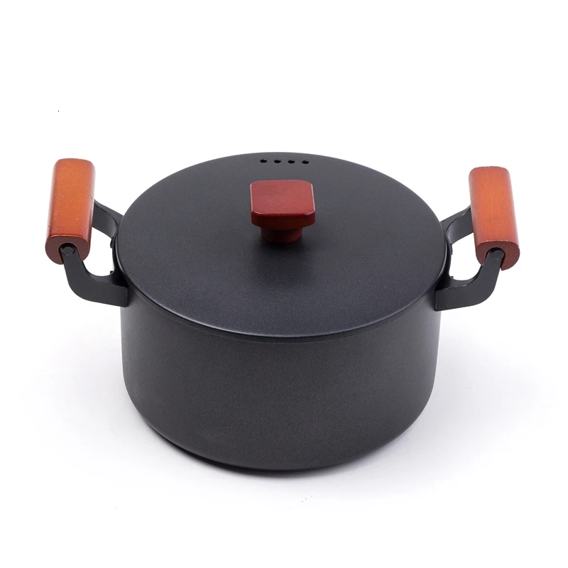 

4.5L Cast Iron Soup Pot Non-Stick Pan, Kitchen Pan for Gas Stove and Induction Cooker, Including Lid