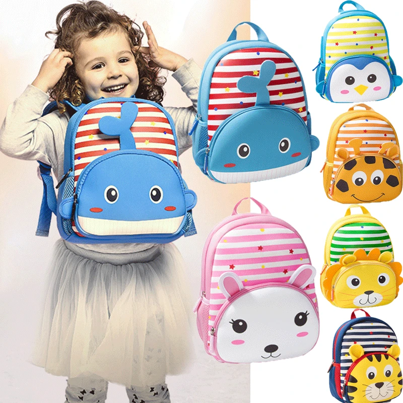 

Новый Популярный Детский милый рюкзак для маленьких мальчиков и девочек, школьный ранец для детского сада, Сумка с мультяшными животными, с...