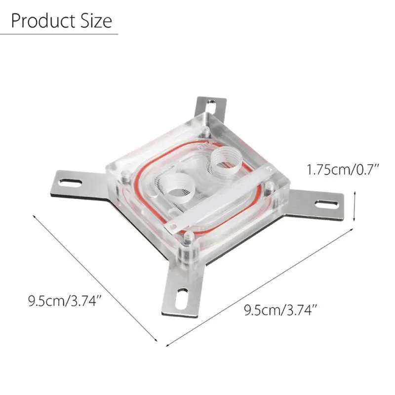 Комплект водяного охлаждения G1/4 резьбы из акрила и меди радиатор для цп пк 1150 1151
