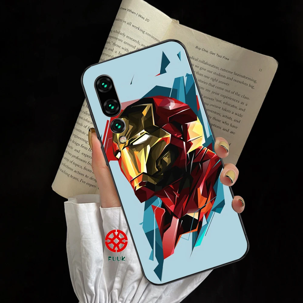 

Marvels Iron Man Precise hole Phone case For Huawei P Mate P10 P20 P30 P40 10 20 Smart Z Pro Lite 2019 Soft Back Cover