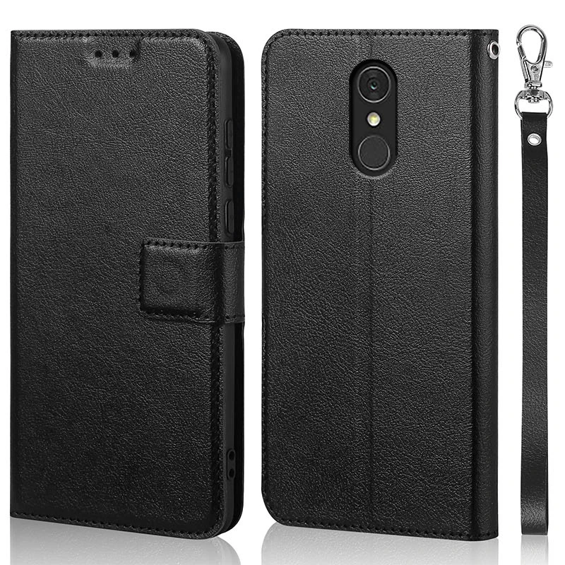 

Роскошный чехол-книжка для LG Q7 Q 7 Plus Q7 +, оригинальный кожаный чехол-книжка для телефона, чехол-кошелек, подставка с ремешком и держателями ка...