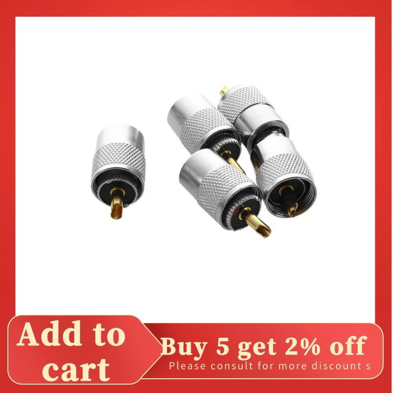 

5 pcs UHF PL259 Plug Solder Connector for RG8