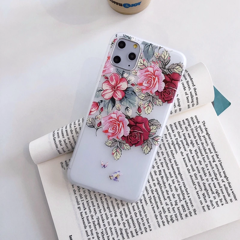 3D Relief Flower Cover Capa For Samsung Galaxy A51 A71 S20 A10 A20 A30 A50 A60 A70 A80 A90 Note 10 S10 Plus S10Plus Soft Case | Мобильные
