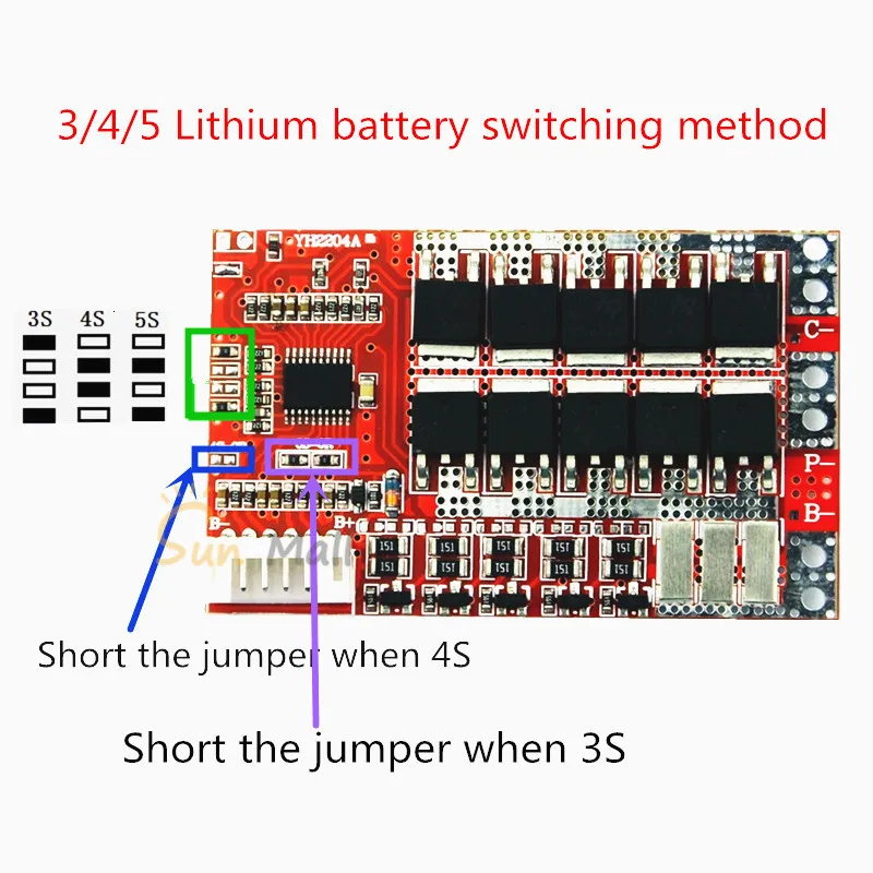 4S 50A BMS плата/55A 3,7 в плата защиты литиевой батареи с балансом
