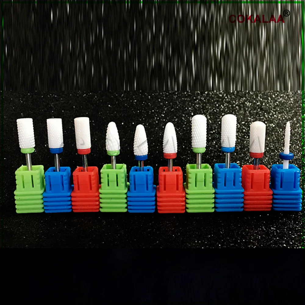 Высокое качество 10 шт. пламя Cuspidal бор для дизайна ногтей лак инструмент Керамика