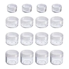 Пустые прозрачные пластиковые баночки, 50 шт., 2 г, 3 г, 5g, 10 г, 1, 5g, 20 г, контейнеры для косметических образцов круглых баночек, для тени для век для макияжа, порошка для ногтей