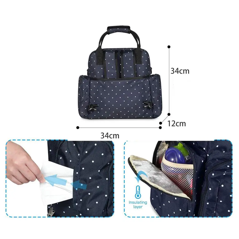 Новая сумка для подгузников мам с пеленальным подкладом брендовая Большая