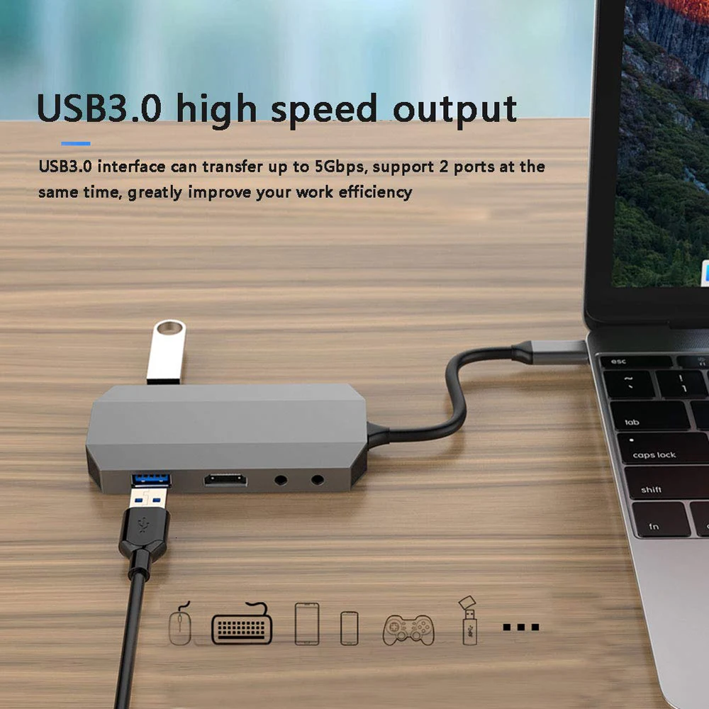 Dex станция для samsung Note 8 S8 S9 S8+ концентратор USB Type C аудио адаптер Thunderbolt 3 с 4K HDMI 1000M Ethernet для MacBook Pro
