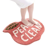 children%e2%80%99s room mat peach shape mat washable toilet rug bath rug non slip carpet bathroom kitchen kids room decor quick drying