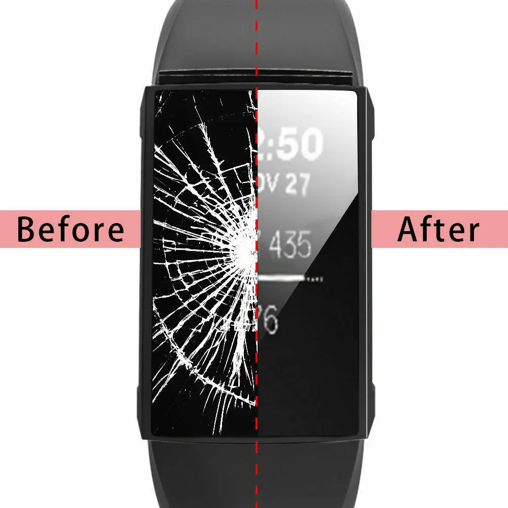1 шт. защитный чехол для Fitbit Charge 4 3 с покрытием из ТПУ 360 Degreen полная защита экрана