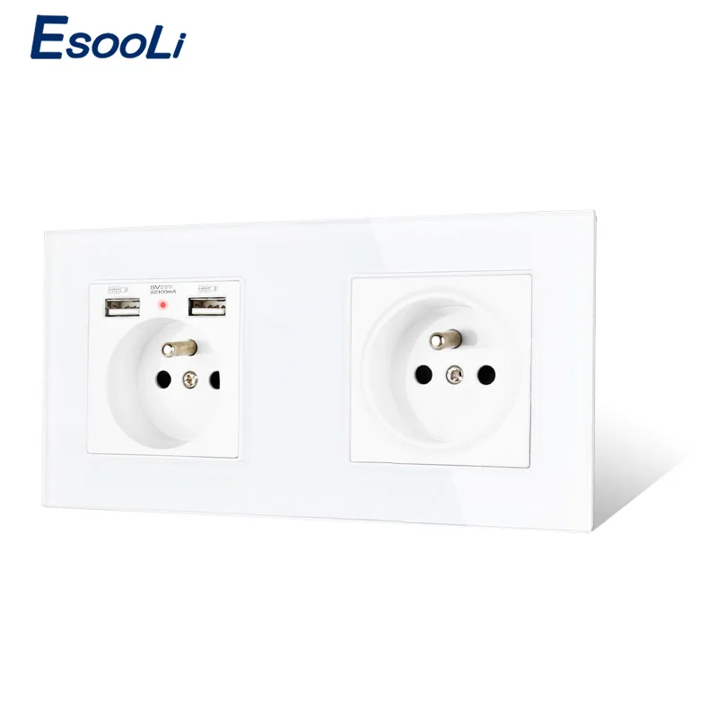 Французская стандартная настенная розетка из хрустального стекла Esooli с 2