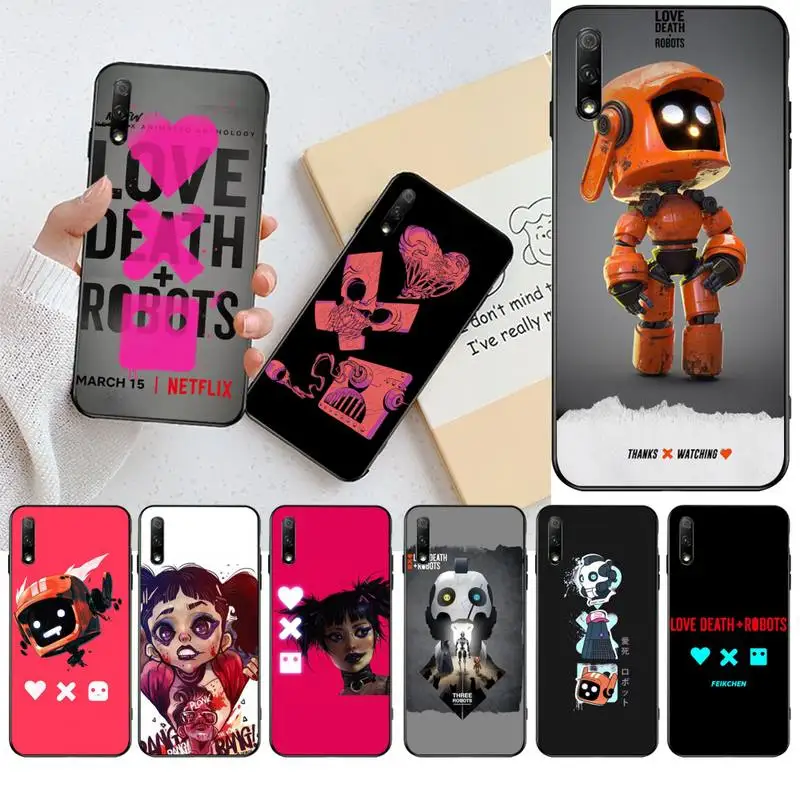 Мягкий силиконовый чехол для телефона PENGHUWAN из ТПУ с надписью Love death and robot Huawei Honor 20