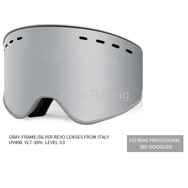 G-plus Kufeng Ski Glasses Equipment TPU PC Material Large Spherical Goggles Double Anti-fog Lenses Mountaineering Snow Myopia |