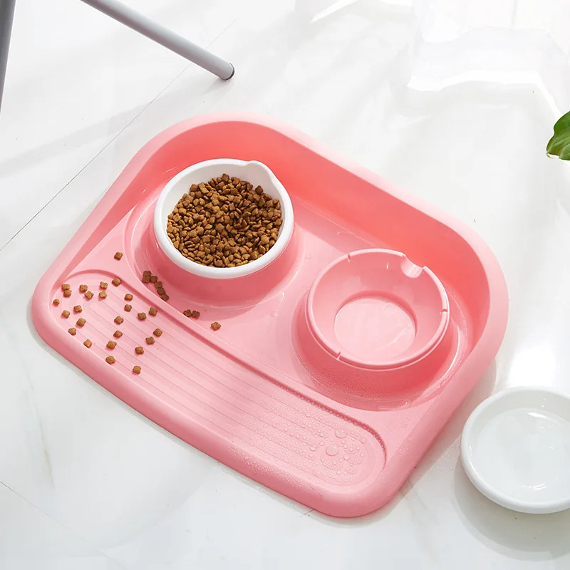 Elevated Stand Dog Bowl Double Non Slip Cute Interactive Feeder Pet Mat Comederos Para Perros Feeding EE5GW | Дом и сад