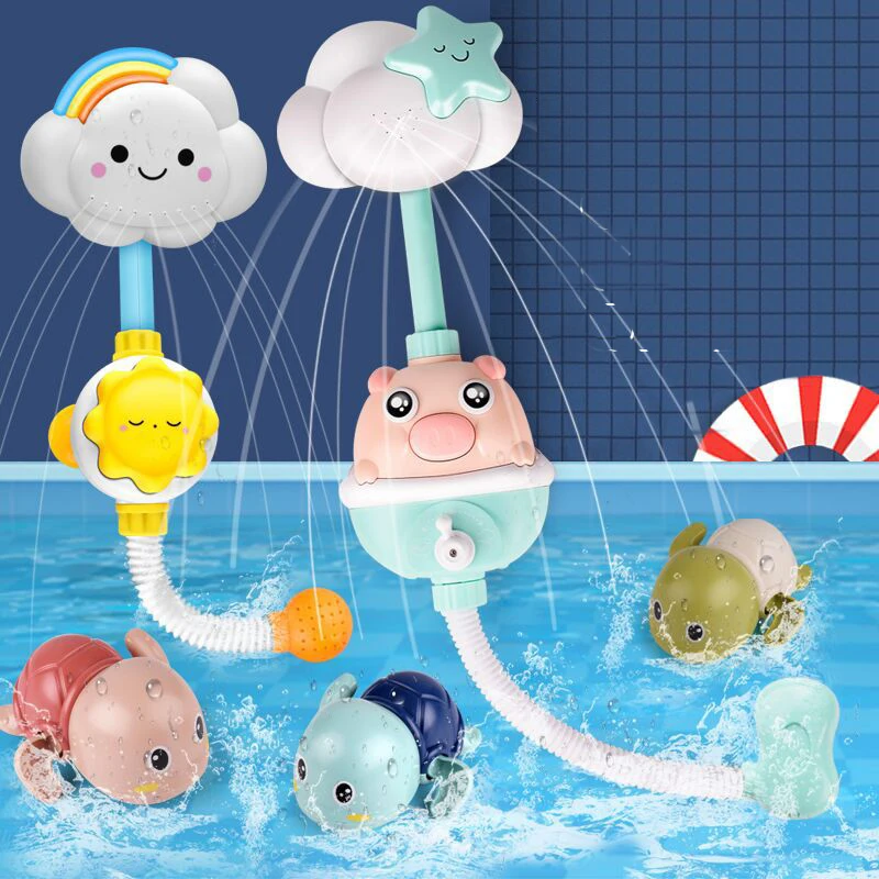 Игрушки для ванны детская водная игра модель животного смеситель душа
