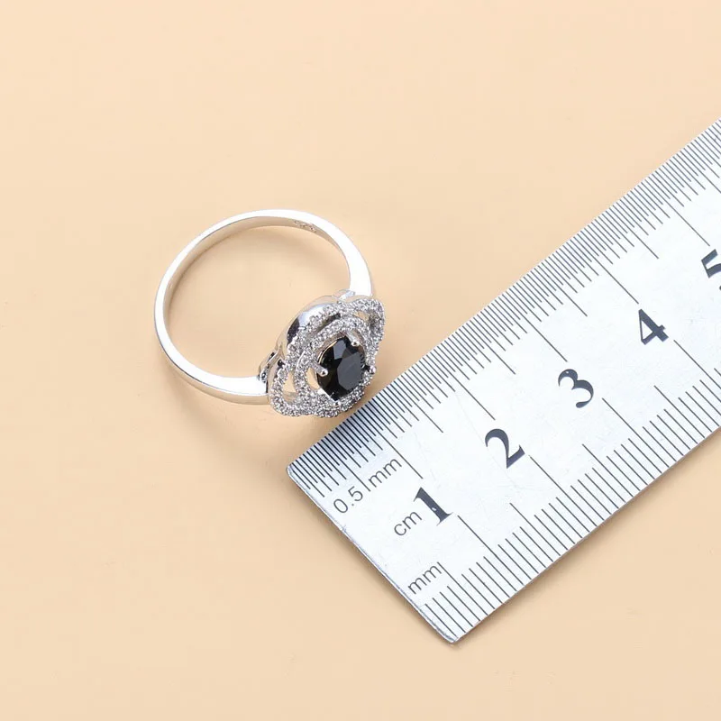 Женский костюм Модные Ювелирные наборы серебряный цвет натуральный черный