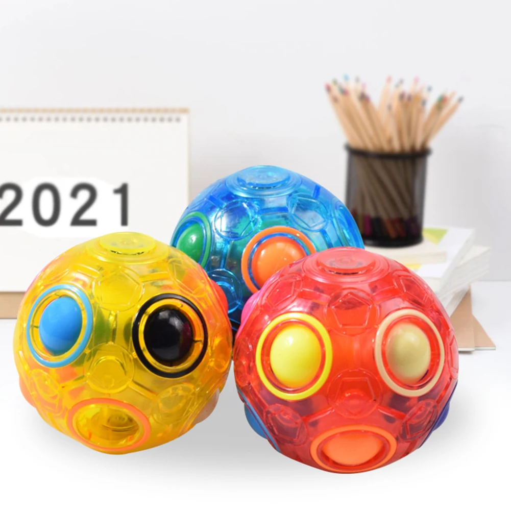 

Портативный пластиковый Радужный гироскоп, вращающаяся игрушка светильник кой, головоломка для мозга, светящийся шар, снятие стресса, пода...