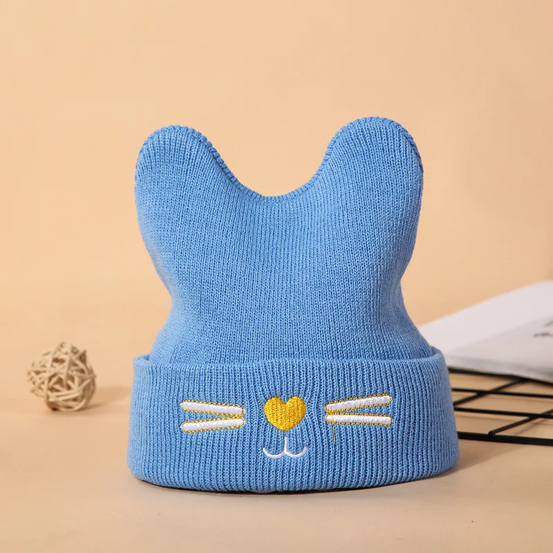 2021 New Cute Baby Hats Cartoon Warm Thermal Knitted Caps Autumn Winter Soft Hat for Boys Girls Infants Kids Dropshipping | Детская