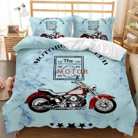 sports theme duvet cover set twin for boys men 3d cool motorcycle print bedding set motocross racer comforter cover dirt bike