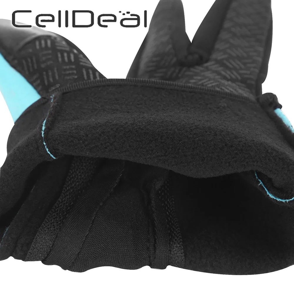 

Warm Plush Lining Full Finger Gloves Waterproof Anti-slip Winter Autumn Soft Touchscreen Outdoor Sports Gloves for Women Men