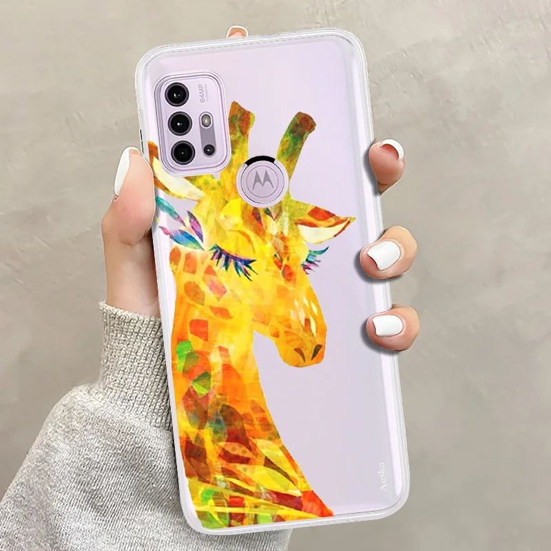 Чехол с изображением жирафа для Motorola Moto E7 G9 G8 G7 Power Plus Play G 5G E6s 2020 20Lite G30 G40 G60S G50 -