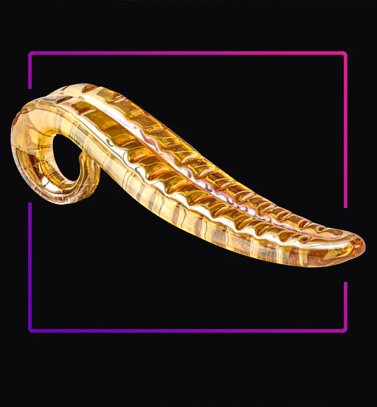 Черный волк Золотое стекло фаллоимитаторы пенис мастурбатор Анальная пробка