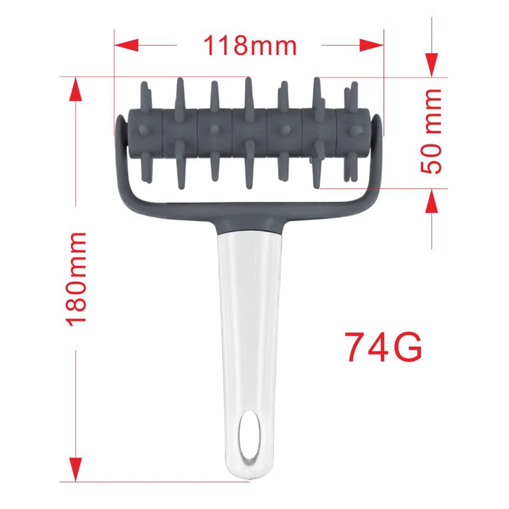 

With Spikes Grid Cutter Hole Punch Restaurant Bakery Handheld ABS Pizza Needle Roller Cake Bread Baking Tool DIY Home Kitchen
